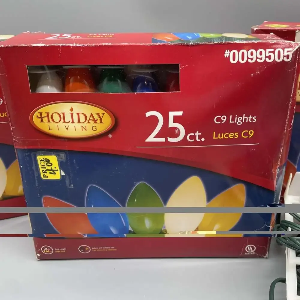 3 Sets Of Holiday Living 25 ct C9 Christmas Multi Indoor Outdoor Lights 25 Ft